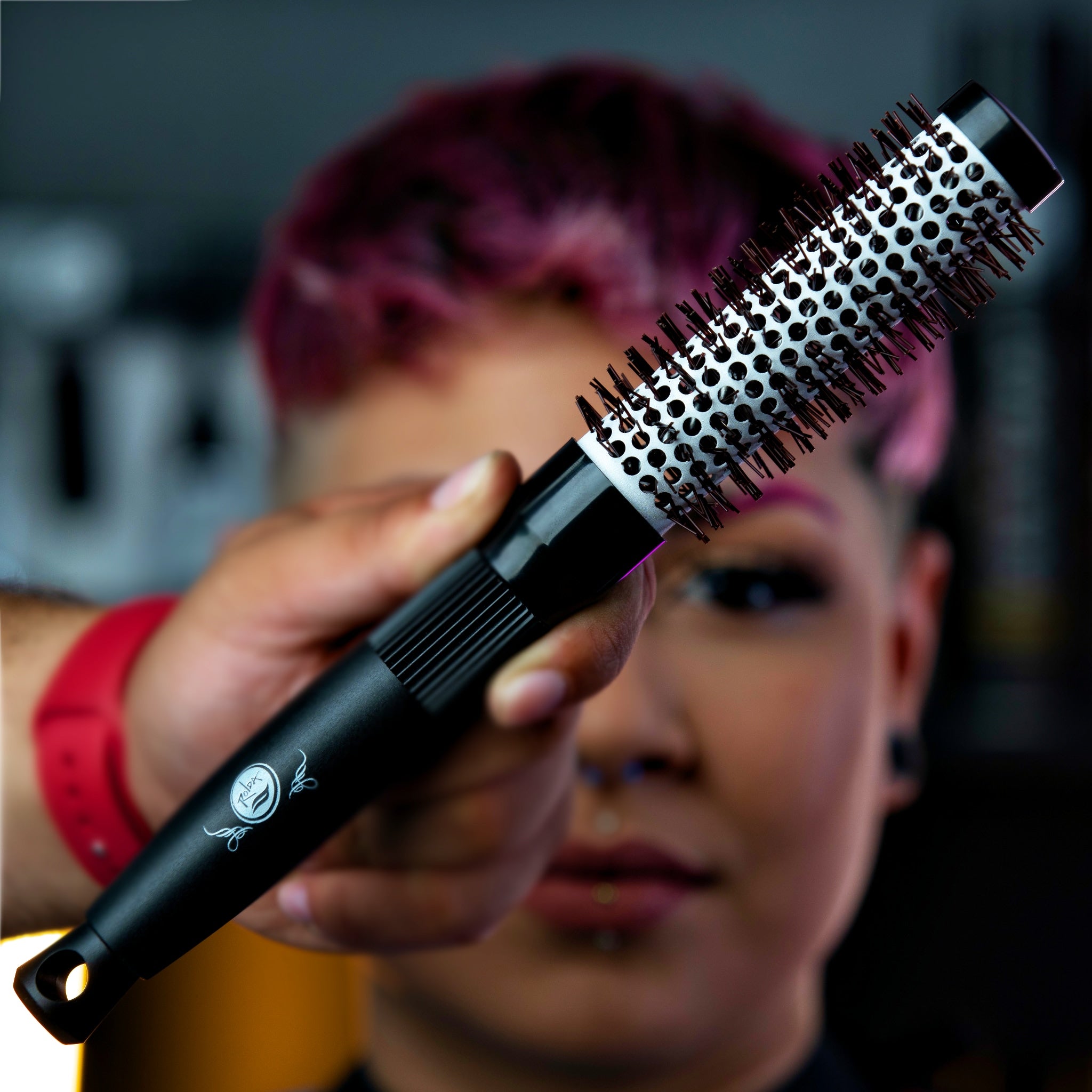 Barber Mens Hair Dryer With Comb Round Brush For Men Men's