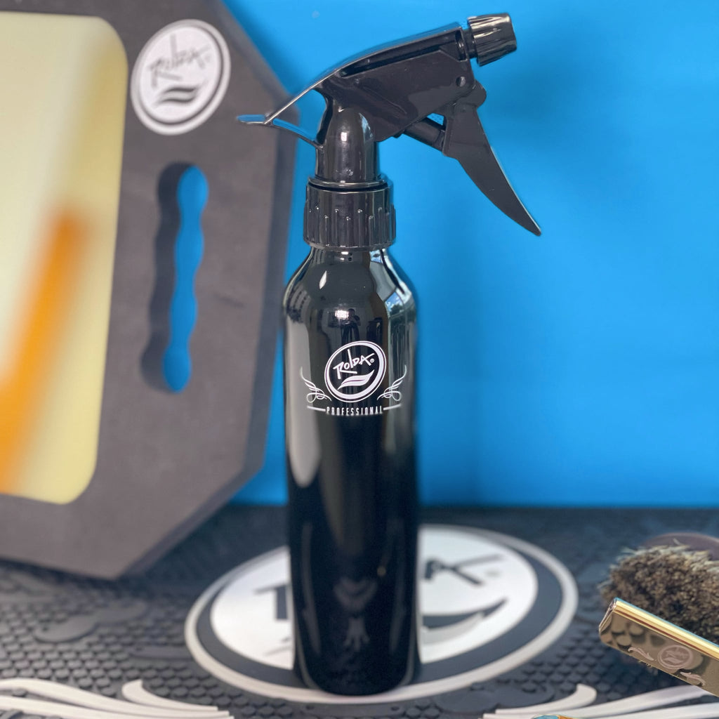 rolda barber mist spray bottle black